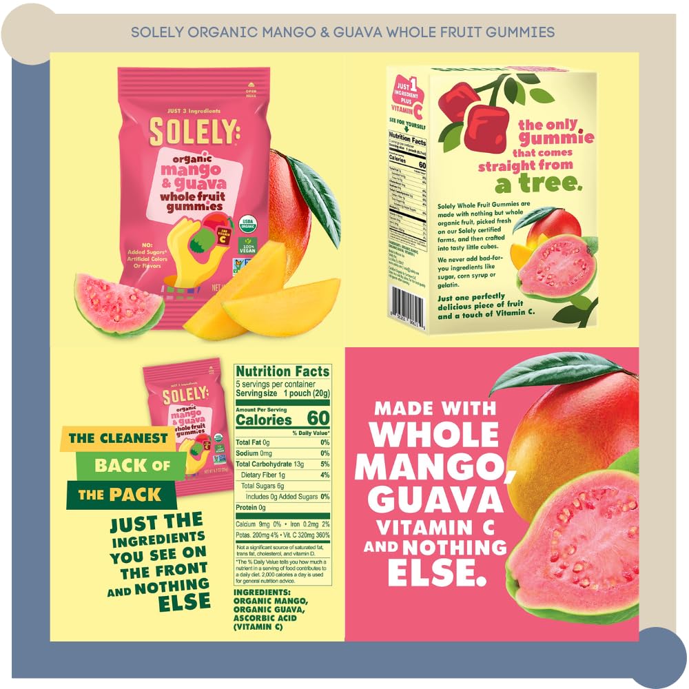 Empire Mercante Healthy Gummies Set with Healthy Recipe Book fit with Solely Fruit Gummies 4pck Variety (Mango, Mango and Orange