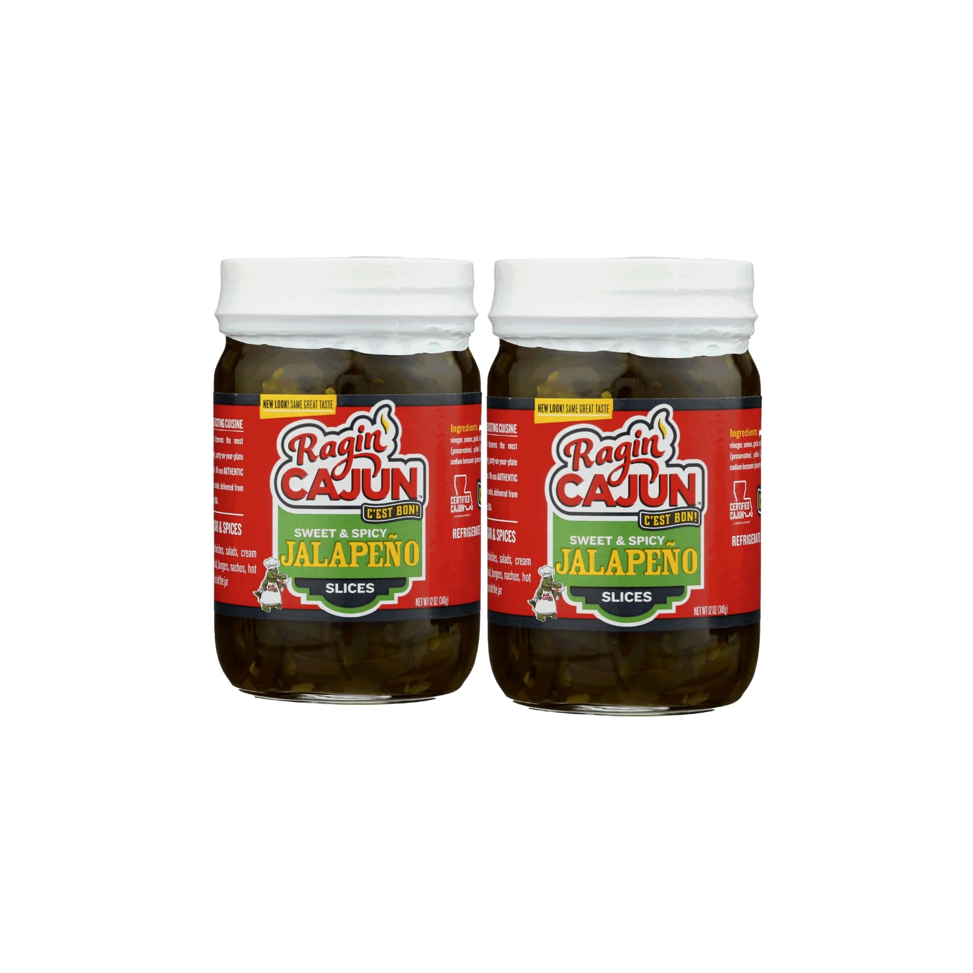 Candied Jalapeo Slices 12 Fl Oz Ragin' Cajun Foods - Sweet And Spicy Pickled Peppers For Snacking, Sandwich Toppings, And Garnis