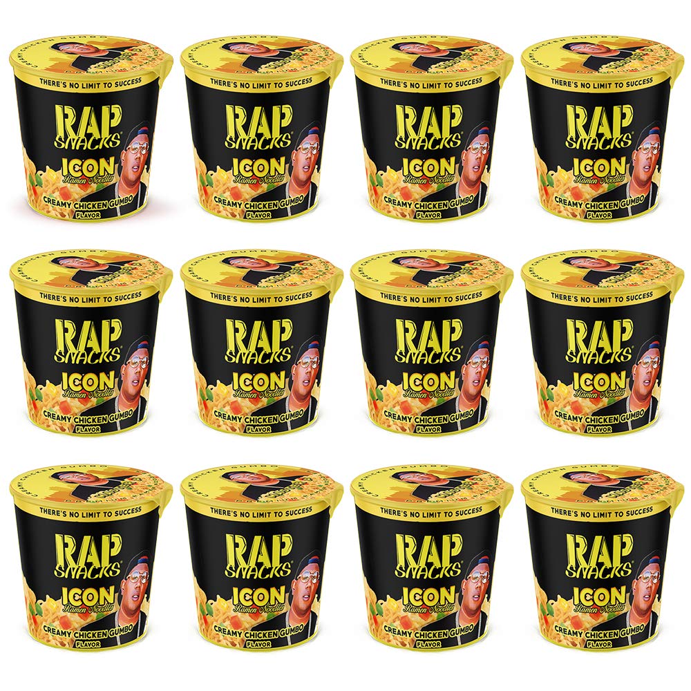 Rap Snacks Creamy Chicken Gumbo ICON Ramen Noodles Master P-Pack of 12