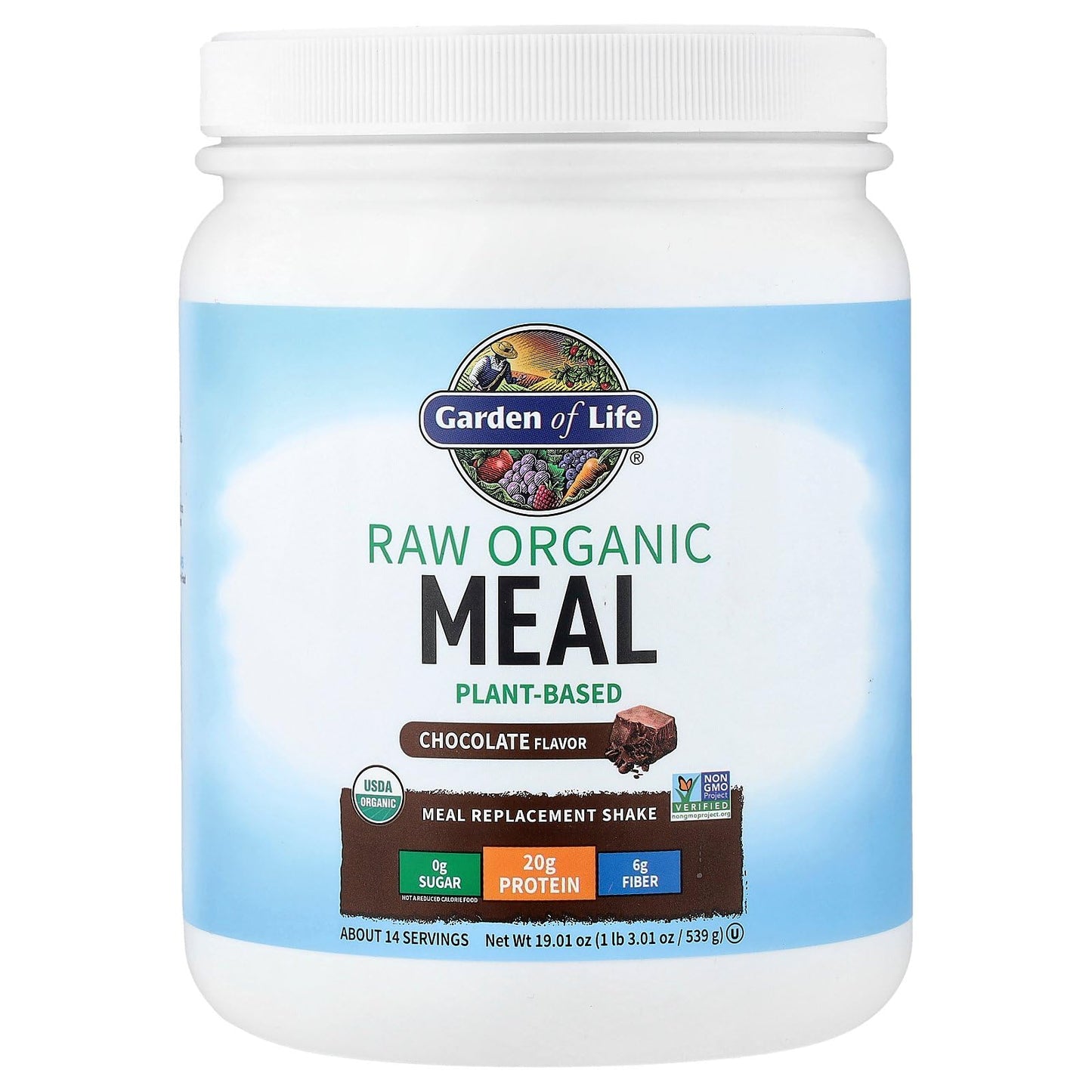 Garden of Life Vegan Protein Powder - Organic Meal Replacement Shake - 1.19 lb - Chocolate - Model 102109
