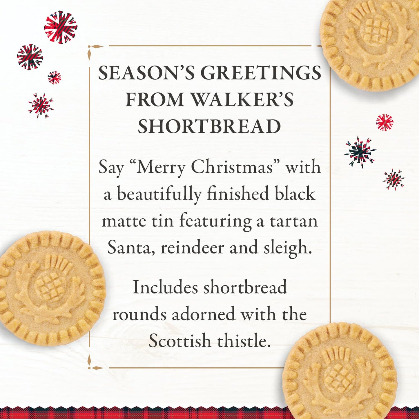 Walkers Shortbread Sleigh Keepsake Holiday Tin, Pure Butter Shortbread Cookies, 4.8 Oz Tin