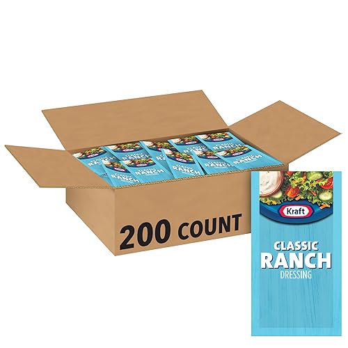 Kraft Ranch Single Serve Salad Dressing (0.44 Oz Packets, Pack Of 200)