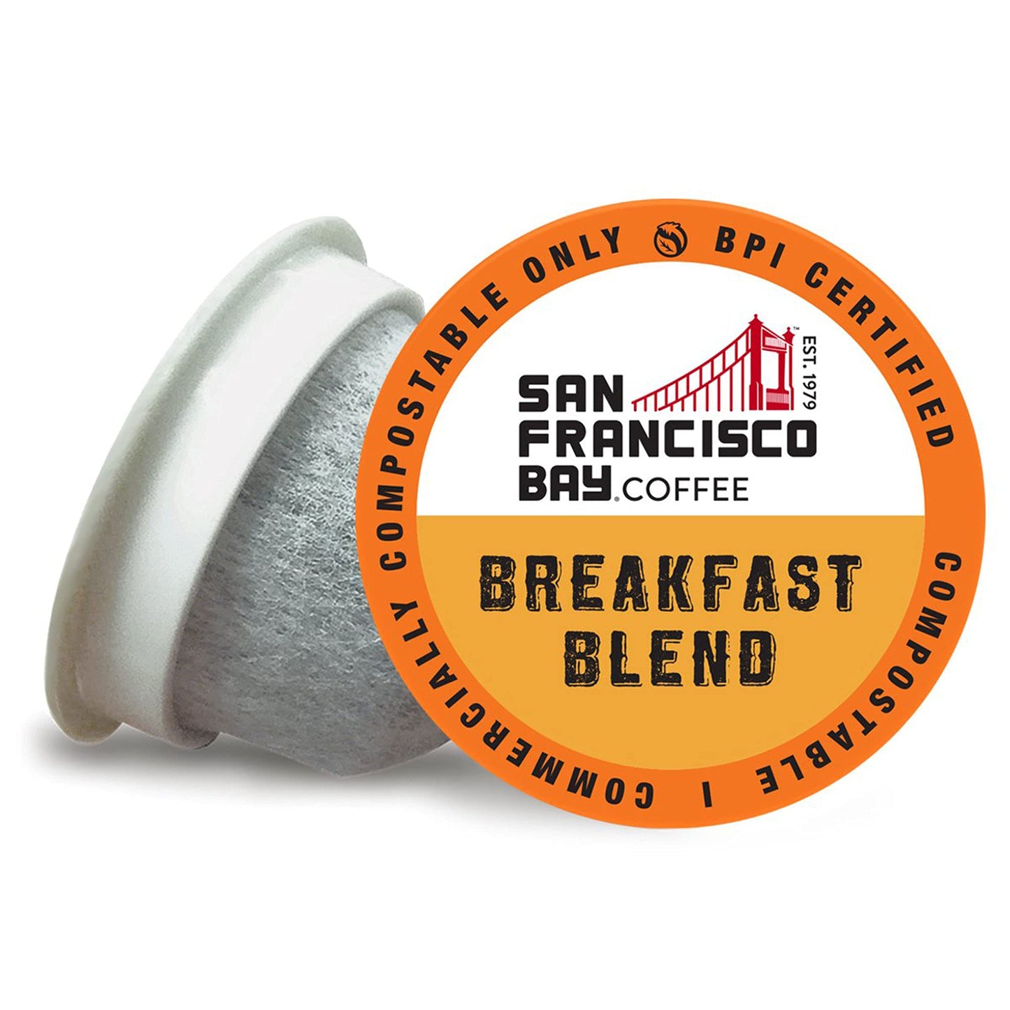 SF Bay Breakfast Blend Coffee  OneCup - 72 Count Compostable Coffee Pods - Medium Roast Arabica - Compatible with Most Keurig K-Cup malt-inspired