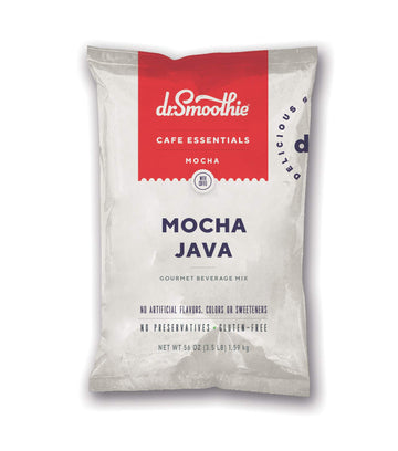 Dr. Smoothie Café Essentials Mocha Java – 61mg Caffeine – 3.5 lb Bag (Pack of 5) – No Artificial Colors or Flavors