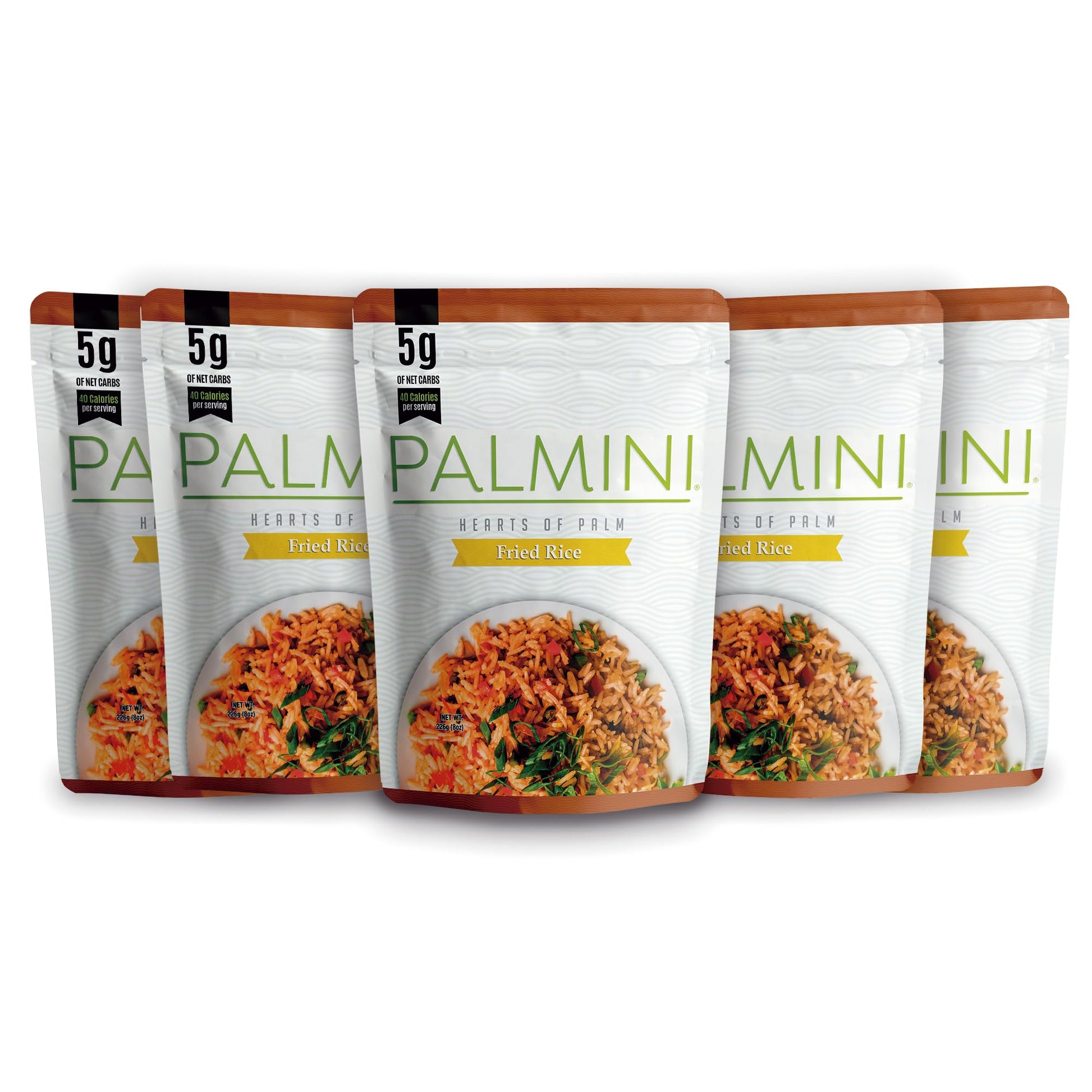 Palmini Fried Rice | Low-Carb Hearts of Palm Rice | Keto, Gluten Free, Vegan | 8 Ounce Pouch - Pack of 6