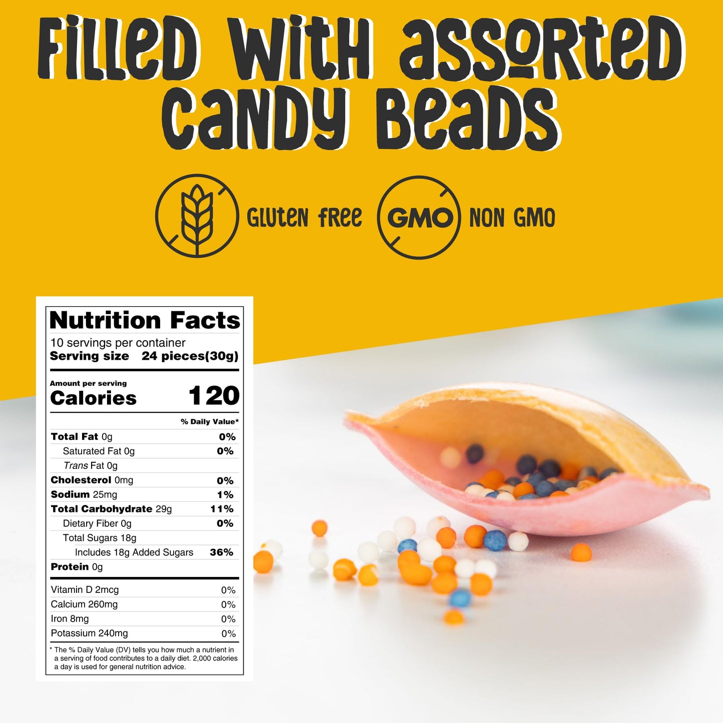 Gerrits Satellite Wafers Candy - Pack of 300 - Filled with Assorted Beads - Light, Crispy, and Nostalgic Flying Saucer Candy Wa