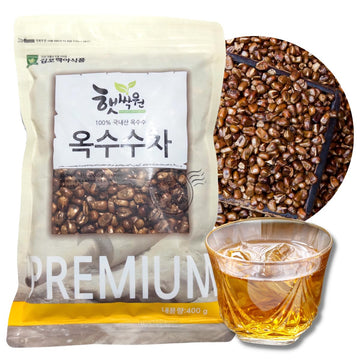 Korean Roasted Corn Tea (400G) - 100% Natural, Traditional Hot Or Cold Oksusu Char, Healthy Beverage From Korean-Grown Corn, Eas