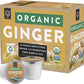 FGO Organic Ginger Tea K-Cup Pods - Caffeine-Free, Keurig Compatible, 24 Count, Pack of 1