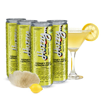 Huzzy Smart Sips Non-Alcoholic Functional Cocktails - Low Calorie, Low Carb, 4 Pack