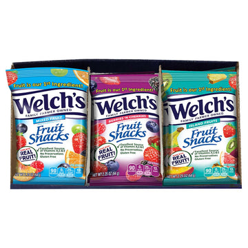 Welch'S Fruit Snacks, Bulk Variety Pack With Mixed Fruit, Superfruit Mix, Island Fruits, Gluten Free, Bulk Pack, 2.25 Oz (Pack O