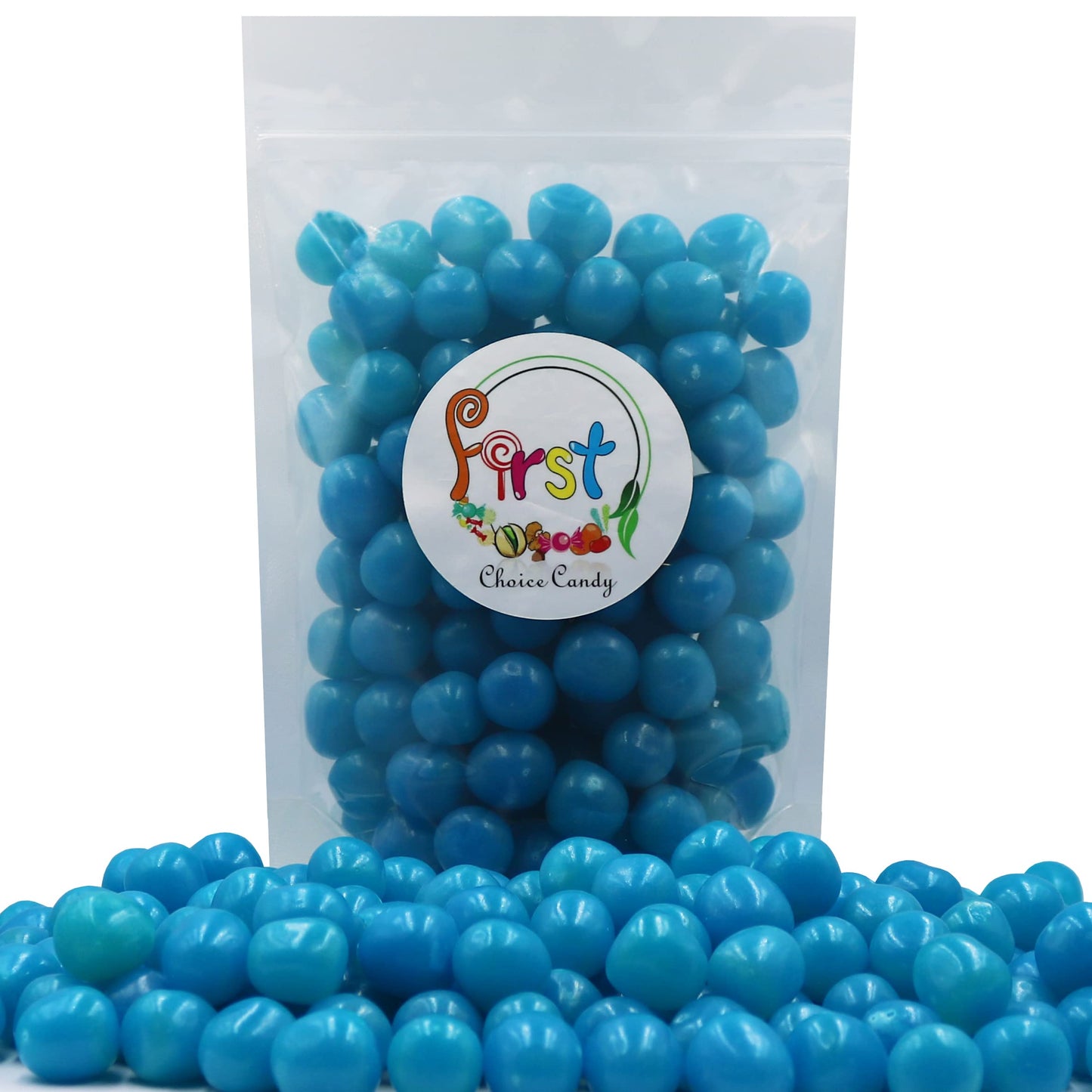 Sour Chewy Fruit Candy Balls (Blue Raspberry, 1 Pound)