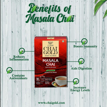 Cuppa Chai Gold Masala Chai | Sweetend Version | Pack Of 1 (10 Count)