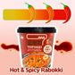 Yopokki Instant Rabokki Cup (Hot Spicy, Cup Of 2) Korean Street Food With Hot Spicy Sauce Ramen Noodle Topokki Rice Cake - Quick