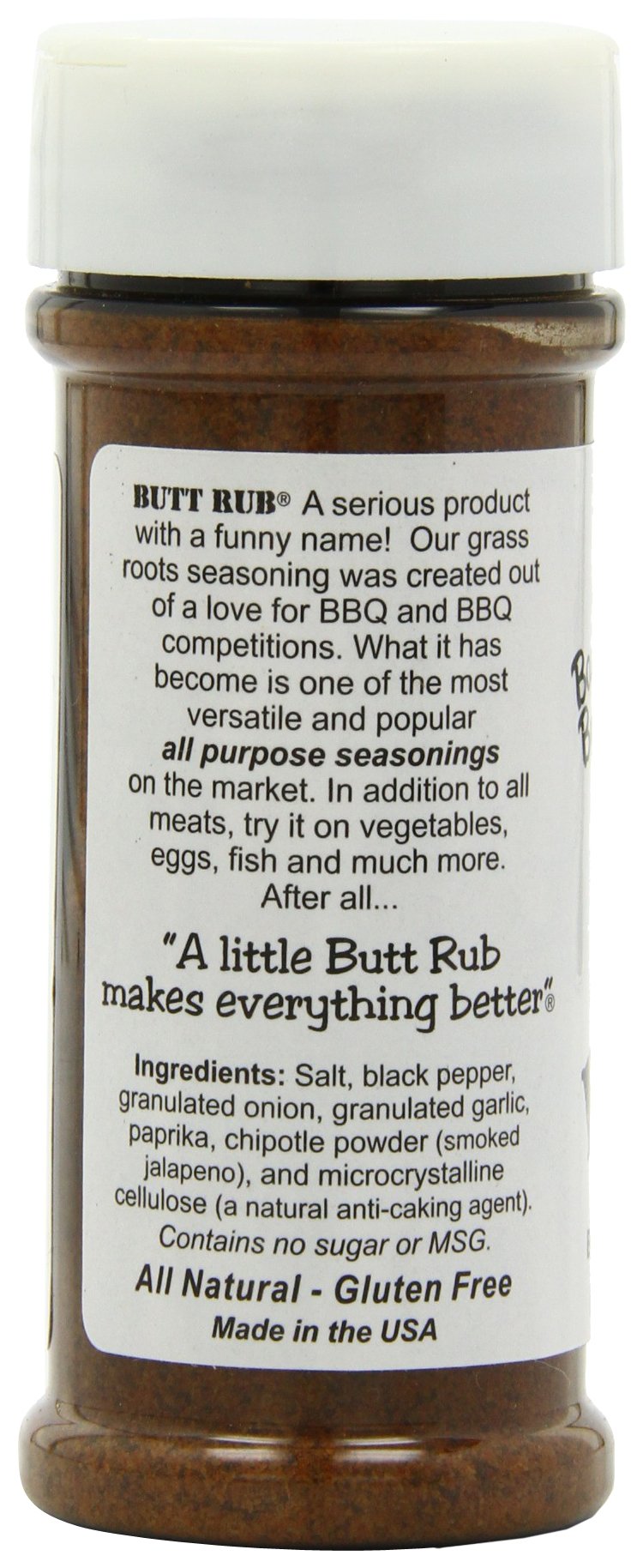 Butt Rub Bad Byron’s Butt Rub Barbeque Seasoning – All-Purpose Dry Rub for Meat & Vegetables, 4.5 oz Shaker