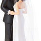 Elegant Bride & Groom Wedding Cake Plastic Topper With White Mesh Veil - 4.5'', 1 Piece - Perfect For Engagement Parties, Bridal