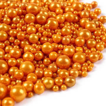 Sprinkles For Cake Decorating 3.5 Ounce Edible Gold Sugar Pearls Mixing Sizes, Edible Sprinkles For Cookie Decorations, Cupcake