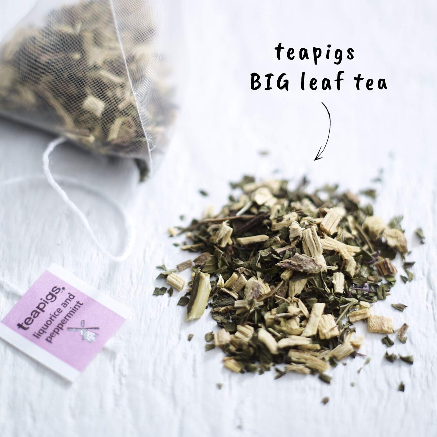teapigs Liquorice and Peppermint Tea Bags, Sweet Flavor, 50 Count, Model 5422