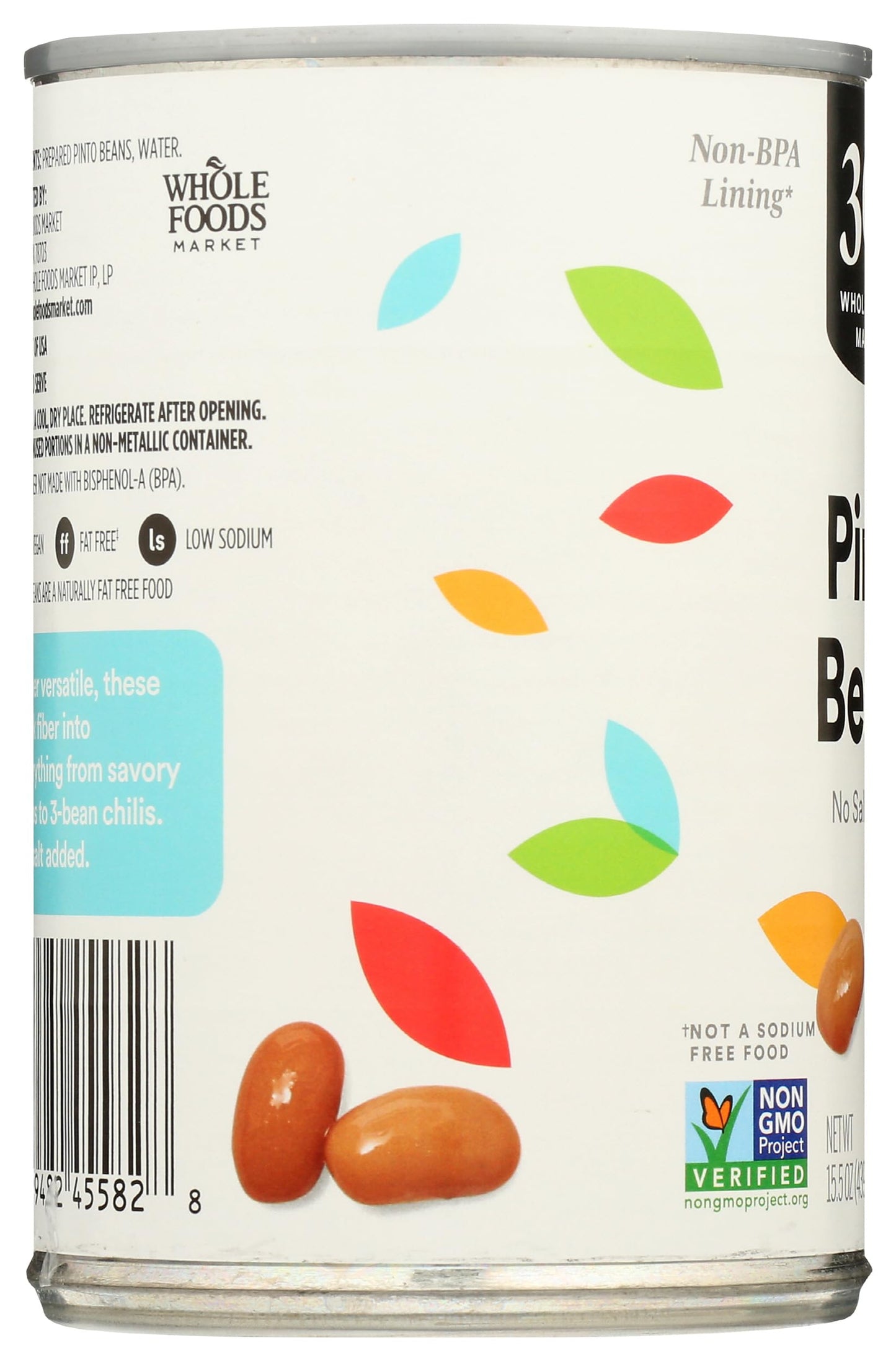 365 Everyday Value, Pinto Beans No Salt Added, 15.5 oz