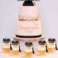 YCTHUNFISH Graduation Cupcake Toppers 48 PCS Paper Black Class of 2024 Decorations