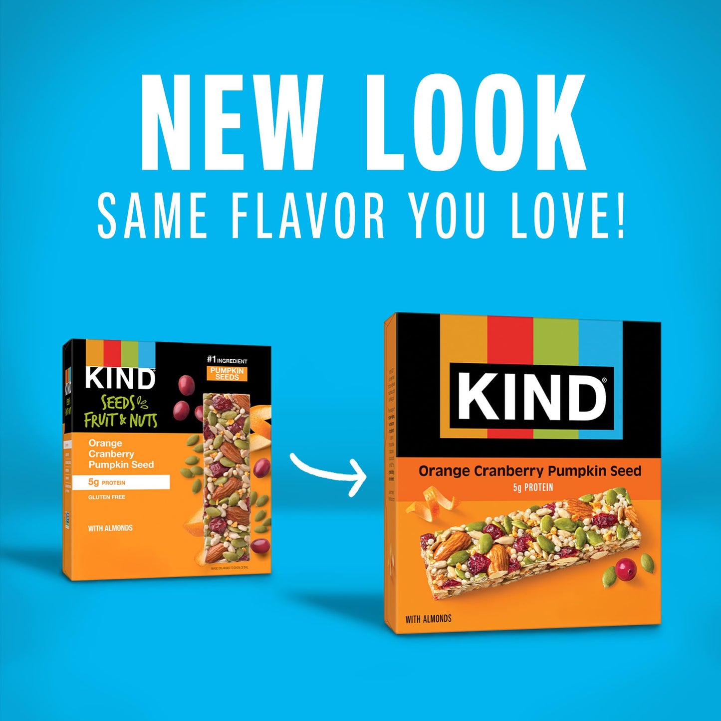 KIND Seeds Fruit & Nuts Snack Bar  Orange Cranberry | 5g Protein  High Fiber  Gluten Free Bars  1.4 OZ  36 Count