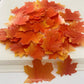 74Pcs Edible Fall Leaves Gold Cupcake Toppers Autumn Maple Leaves Wafer Rice Paper Cake Food Decoration Mixed 2 Size