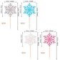 36 PCS Snowflake Cupcake Toppers Colorful Glitter Winter Frozen Theme Cupcake Picks for Winter Wonderland Snowflake Theme Baby S