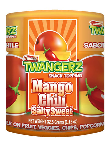 Twang Twangerz Flavored Salt Snack Topping - Lime, Lemon Lime, Chili Lime, Mango Chili  Dill Pickle (Mango Chili, 4 Pack)