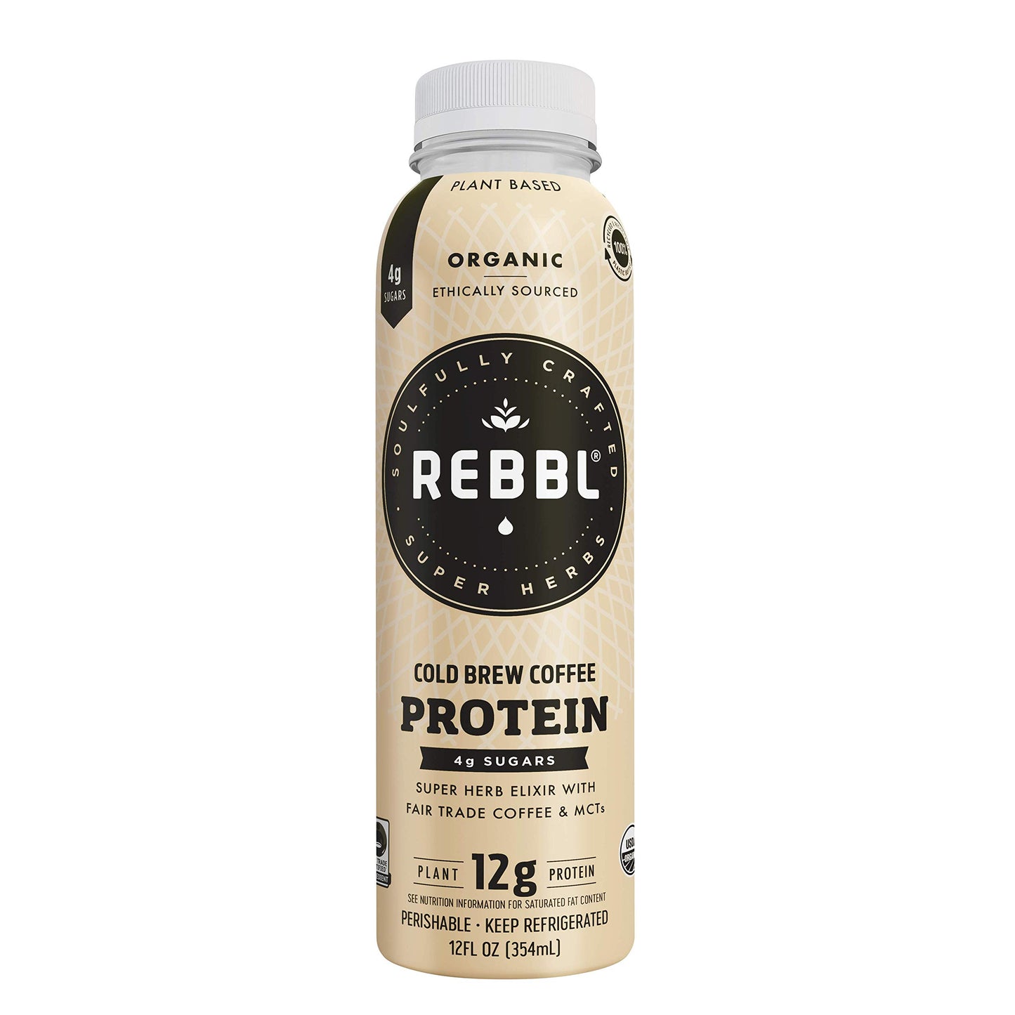 Rebbl Cold-Brew Coffee Protein, 12 Fl Oz