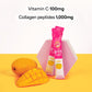 KWANGDONG Vita500 Mango Collagen Peptides Korean Jelly Stick with Vitamin C | Marine Collagen for Hair, Skin, Nails, Beauty, Joi