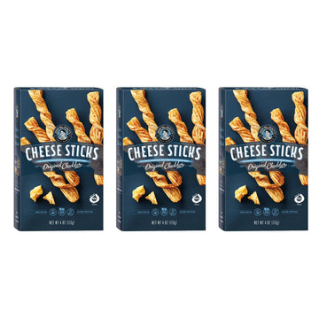John Wm. Macy's CheeseSticks | Original Cheddar | Twice Baked Sourdough Crackers Made with 100% Real Aged Cheese, Non GMO, Nothi