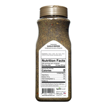 Ispice | Garlic Pepper Seasoning | 19 Oz | Bulk Size | Kosher