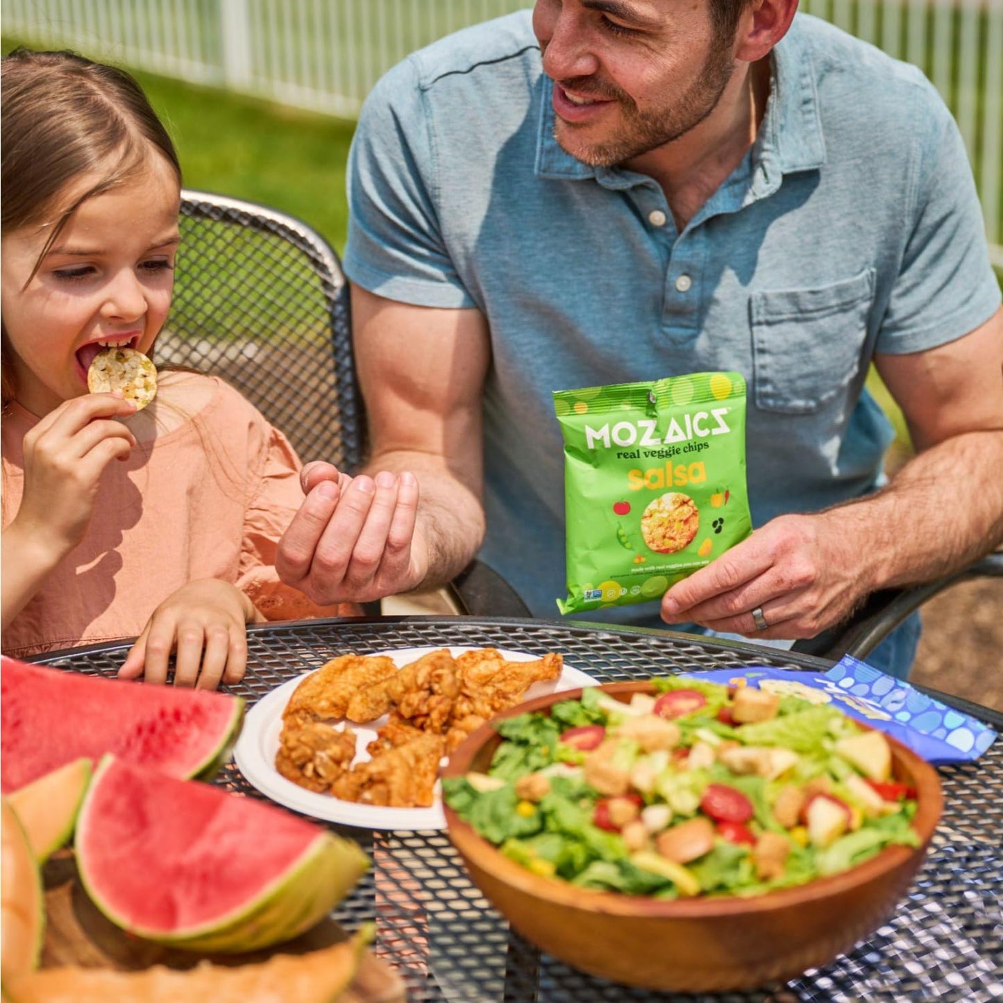Mozaics Salsa Snack Bags- Popped Veggie Chips (20-Pack)  Healthy Pea Protein Crisps  Gluten Free (0.75 Oz Single Serving Bags)