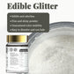 LOCDO Edible Glitter Luster Dust - 100% Food Grade, Vegan, Allergen-Free, Large 15G, Pearl White