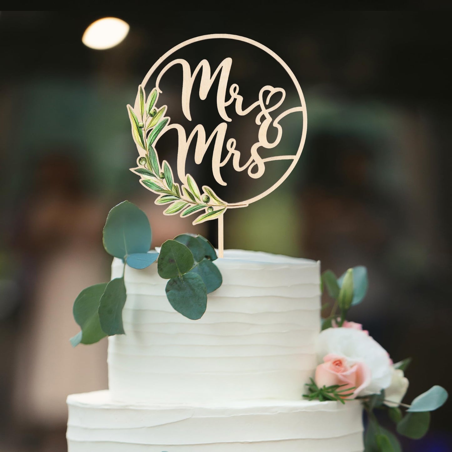 Wooden Mr And Mrs Cake Topper, Rustic Wedding Cake Toppers Bride And Groom, Novios Para Pastel De Boda, Wedding Essentials Must Have 2025, His And Hers Gifts (Greeny)