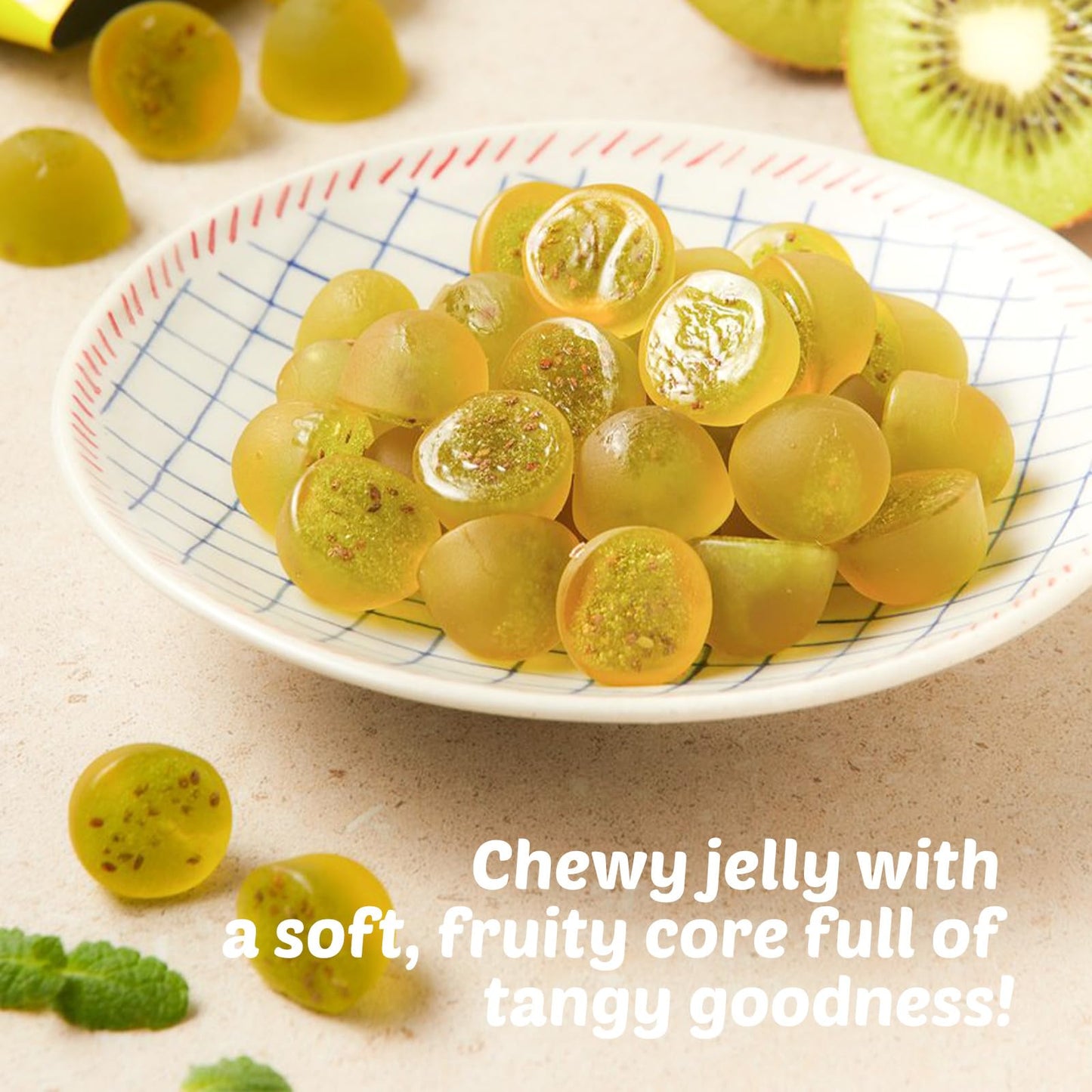 COELO Peelable Kiwi Gummy Candy - 67g x 3 Packs - Chewy Fruity Jelly   - Korean Snack