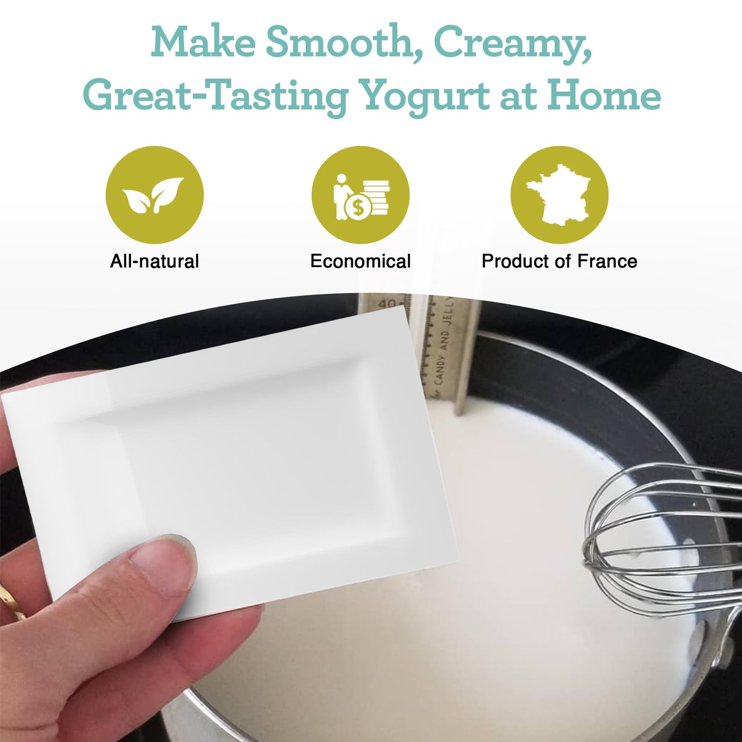 Euro Cuisine Yogurt Culture Starter - Probiotic Pouches for Creamy Homemade Yogurt - 1 Pack - White - Model RI1020