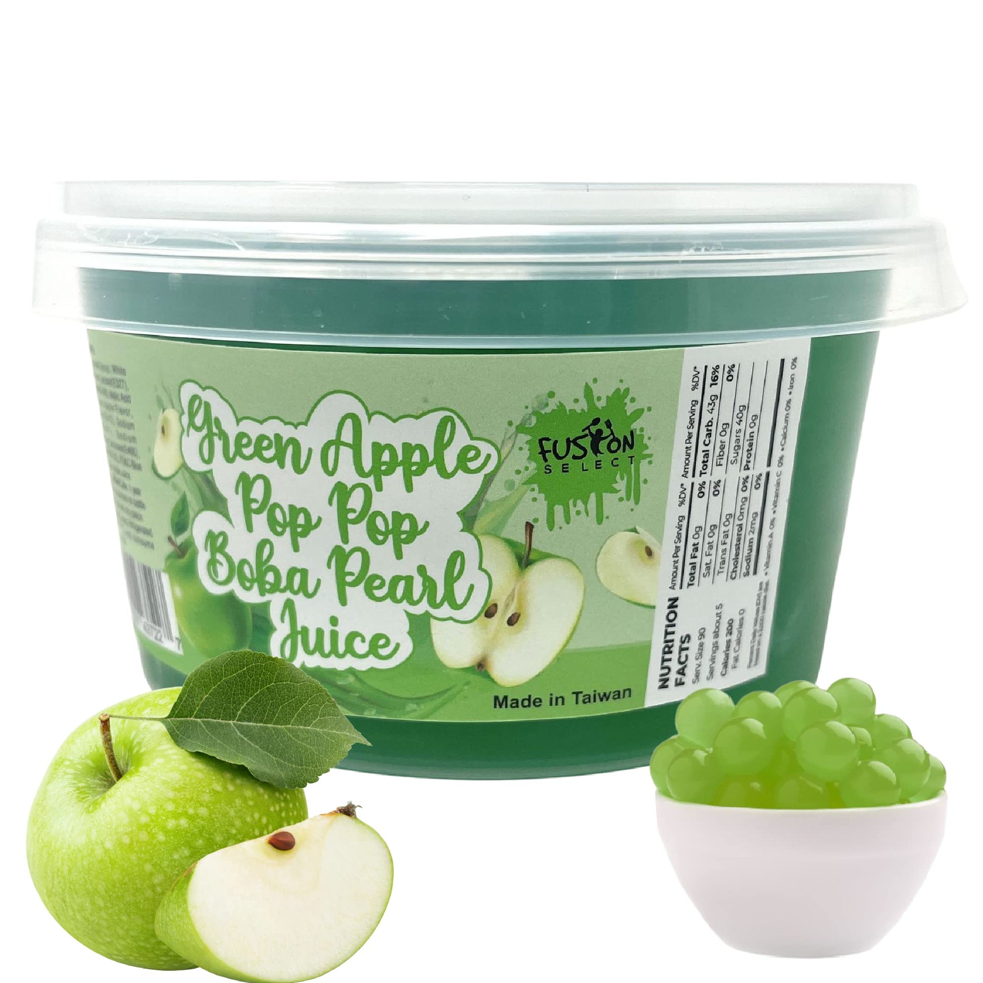 Fusion Select Green Apple Boba Bursting Bobaz Popping Bobaz Pearls Fruit Tea Snack Toppings