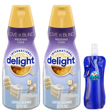 Interational-Delight Liquid Coffee Creamer.- Two (2) 32 fl oz Bottles of Smooth & Creamy Delightful Coffee Creamer Love is Blind
