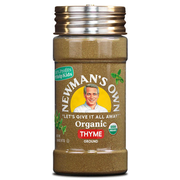 Newman's Own Organic Ground Thyme, Perfect for Meats, Vegetables, Stews, Non-GMO, Kosher, 1.68 Oz. Bottle