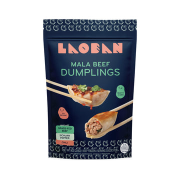 Laoban Dumplings?Spicy Beef Frozen Dumplings?Angus Beef, Sichuan Pepper, Chili?Made From Scratch with Best Ingredients?Frozen Me