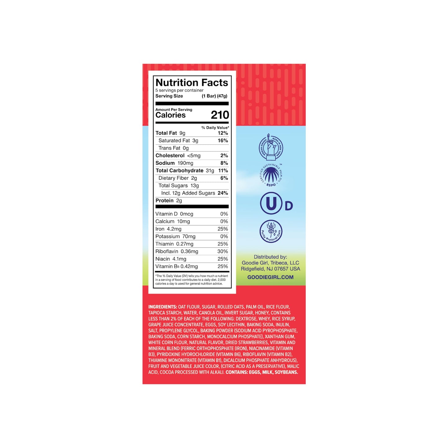 Goodie Girl Soft Breakfast Bar, Strawberry | Baked, Chewy, Gluten Free (3 Pack)