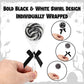 Gift Boutique 24 Black And White Swirl Lollipops – Halloween Candy Suckers For Party Favors, Trick Or Treat, Dessert Table And Holiday Events