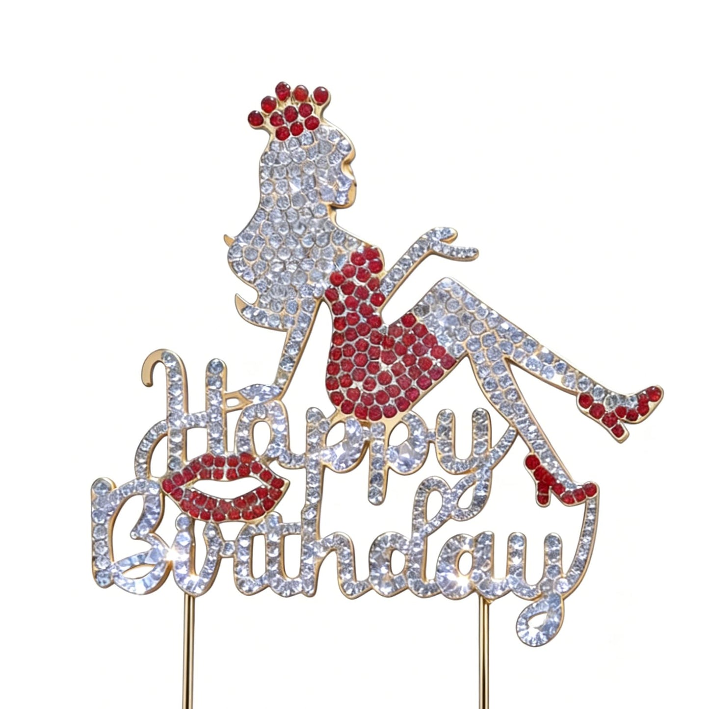 Happy Birthday Crown Queen Lady Rhinestone Cake Topper  Elegant And Shiny Birthday Celebration Cake Decorations  For Female Birthdays  Themed Parties  Family Celebrations  As Birthday Gifts For Girls