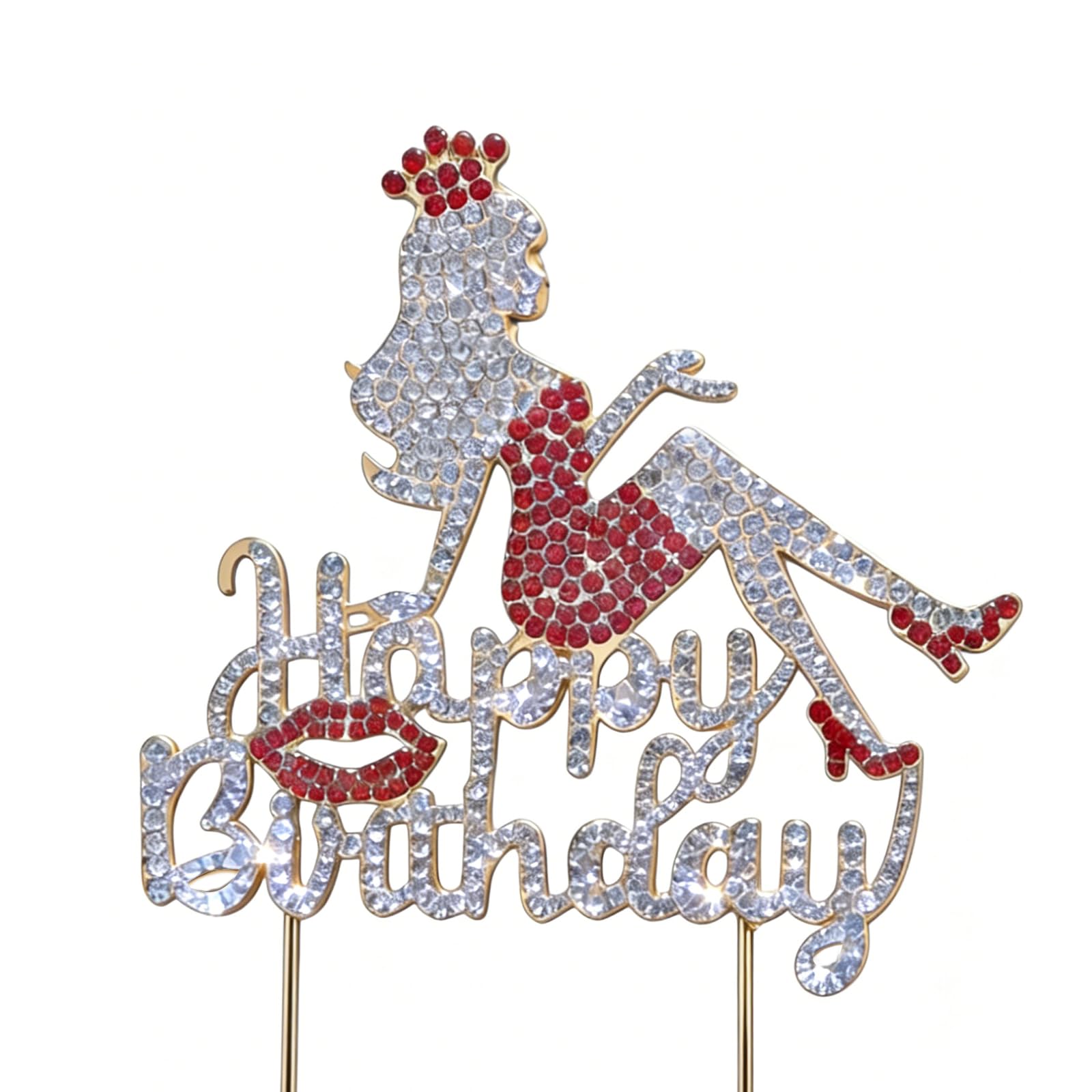 Happy Birthday Crown Queen Lady Rhinestone Cake Topper  Elegant And Shiny Birthday Celebration Cake Decorations  For Female Birthdays  Themed Parties  Family Celebrations  As Birthday Gifts For Girls