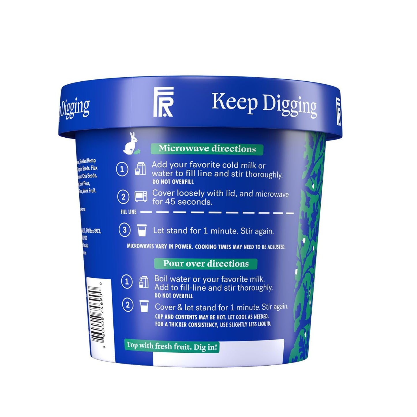 Folk Revival Original Keto Instant Oatmeal - 20G Protein, 3G Net Carbs, High Fiber, Non Gmo, Gluten Free, Made With Acorns - 12