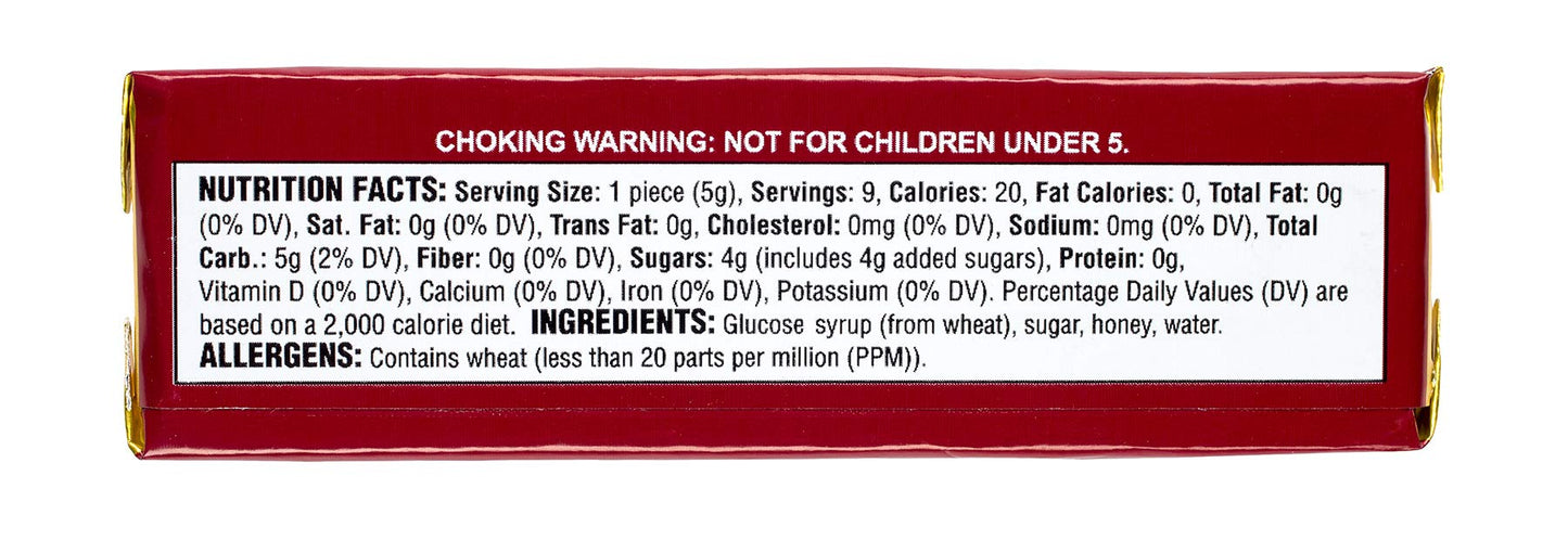 Honees Honey Filled Cough Drops - 1.6oz Bar, Pack of 24 Menthol-Free Lozenges | Temporary Relief from Cough | Soothes Sore Throa
