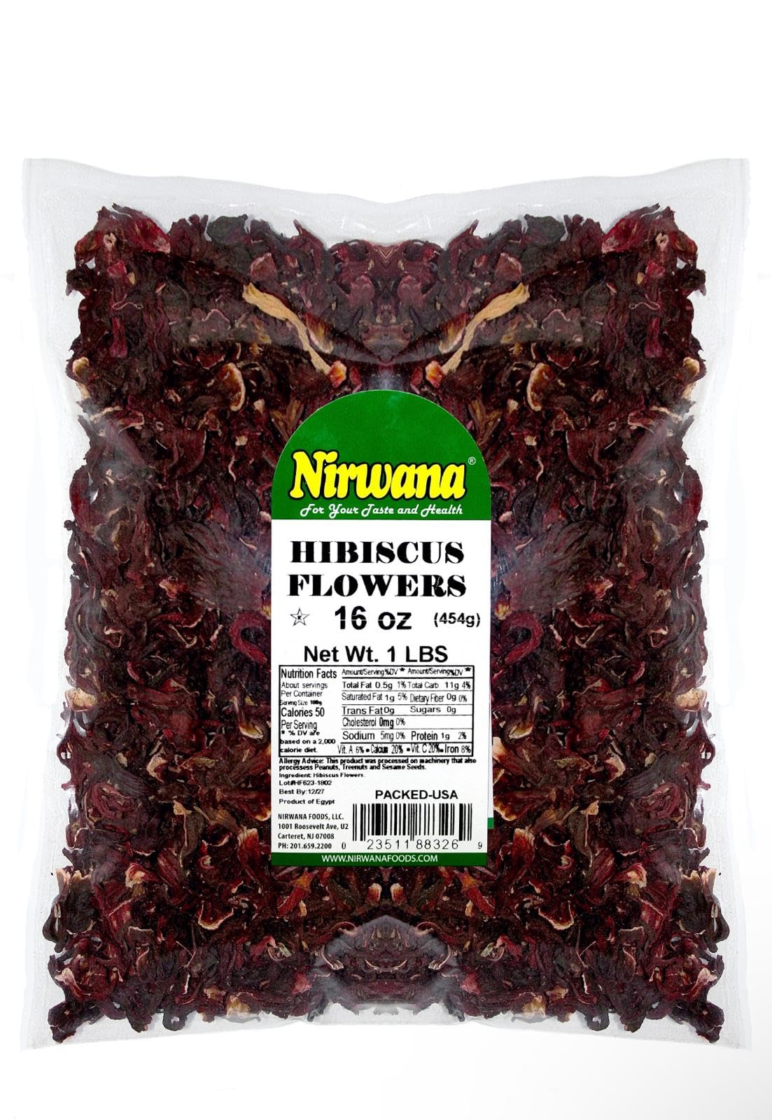 Top-Grade Dried Hibiscus Flowers - Whole Flower Petals For Herbal Infusions  Loose Leaf Blends  And Culinary Use - Great With Dandelion Root  Raspberry Leaf  And More (16Oz)
