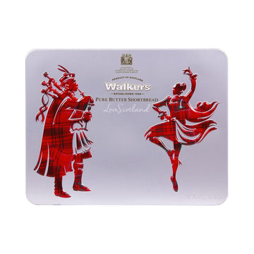 Walkers Shortbread Scottish Icon Piper & Highland Dancer Holiday Tin, All-Butter Shortbread Cookies, 5.3 Oz Tin