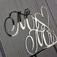 Mr And Mrs Cake Topper, Bride And Groom Sign Wedding, Engagement Cake Toppers Decorations (Mirror Silvery Acrylic)