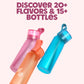 air up 22oz Hot Pink Water Flask - Sugar Free Flavored Bottle with Straw for Hydration and Refreshment